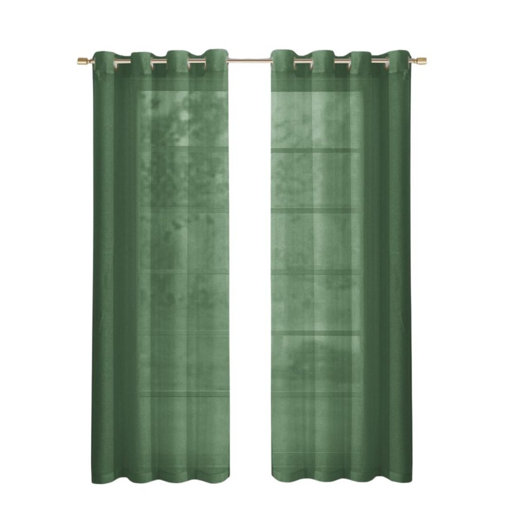Set of Two 84"  Sage Solid Modern Window Panels HomeRoots