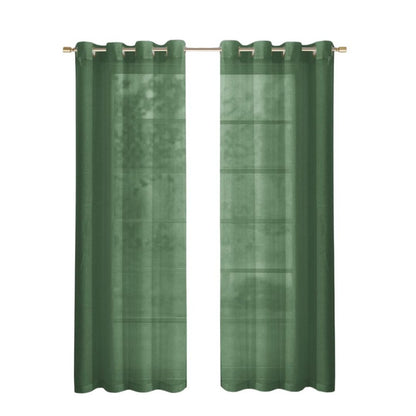 Set of Two 84"  Sage Solid Modern Window Panels HomeRoots