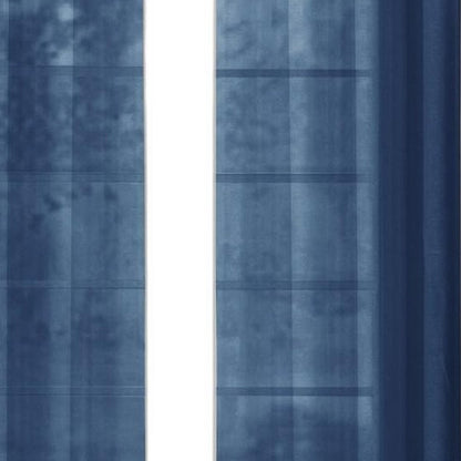 Set of Two 84"  Blue Solid Modern Window Panels HomeRoots