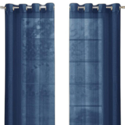 Set of Two 84"  Blue Solid Modern Window Panels HomeRoots