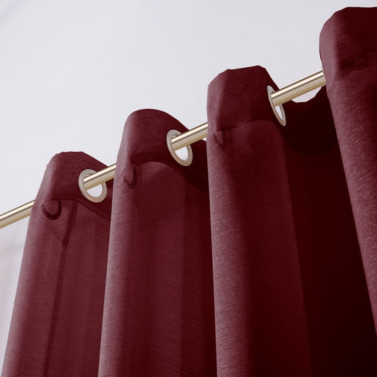 Set of Two 84"  Burgundy Solid Modern Window Panels HomeRoots