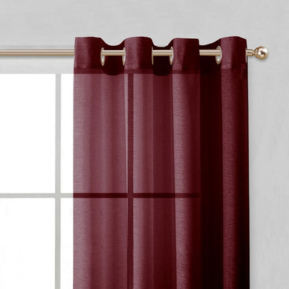 Set of Two 84"  Burgundy Solid Modern Window Panels HomeRoots