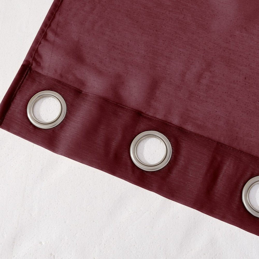 Set of Two 84"  Burgundy Solid Modern Window Panels HomeRoots