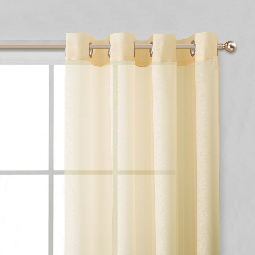 Set of Two 84"  Beige Solid Modern Window Panels HomeRoots