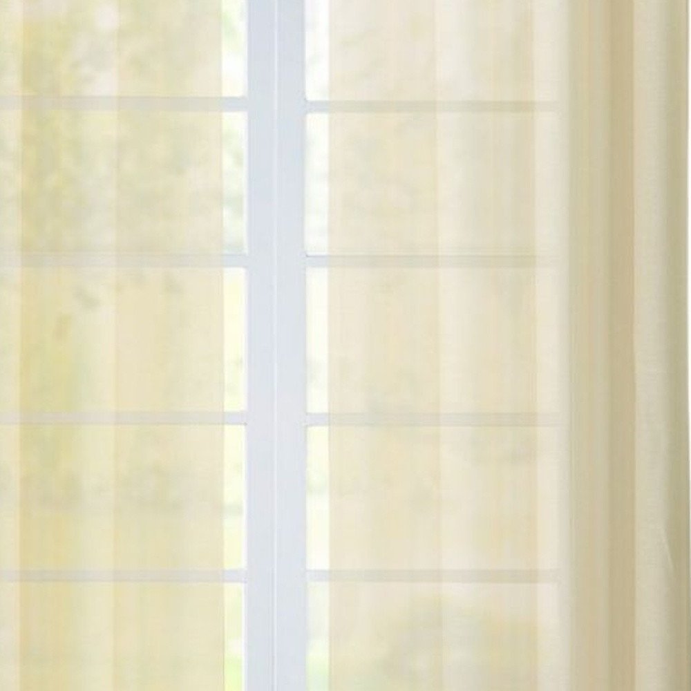 Set of Two 84"  Beige Solid Modern Window Panels HomeRoots