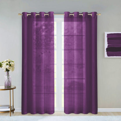 Set of Two 84"  Purple Solid Modern Window Panels HomeRoots