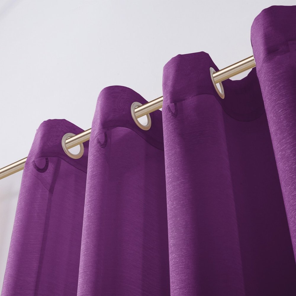 Set of Two 84"  Purple Solid Modern Window Panels HomeRoots