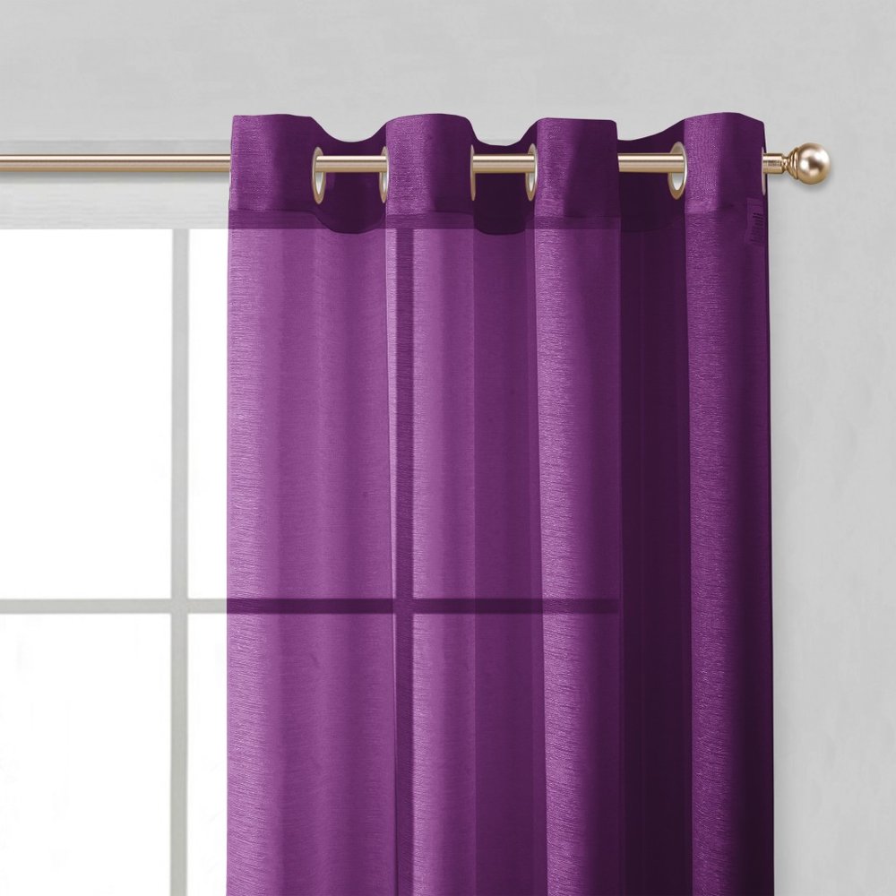 Set of Two 84"  Purple Solid Modern Window Panels HomeRoots