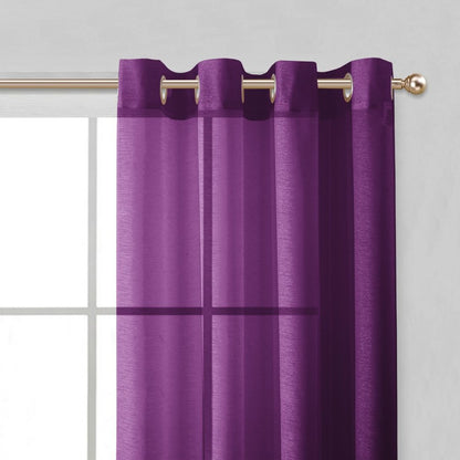 Set of Two 84"  Purple Solid Modern Window Panels HomeRoots