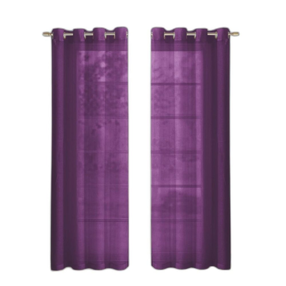 Set of Two 84"  Purple Solid Modern Window Panels HomeRoots