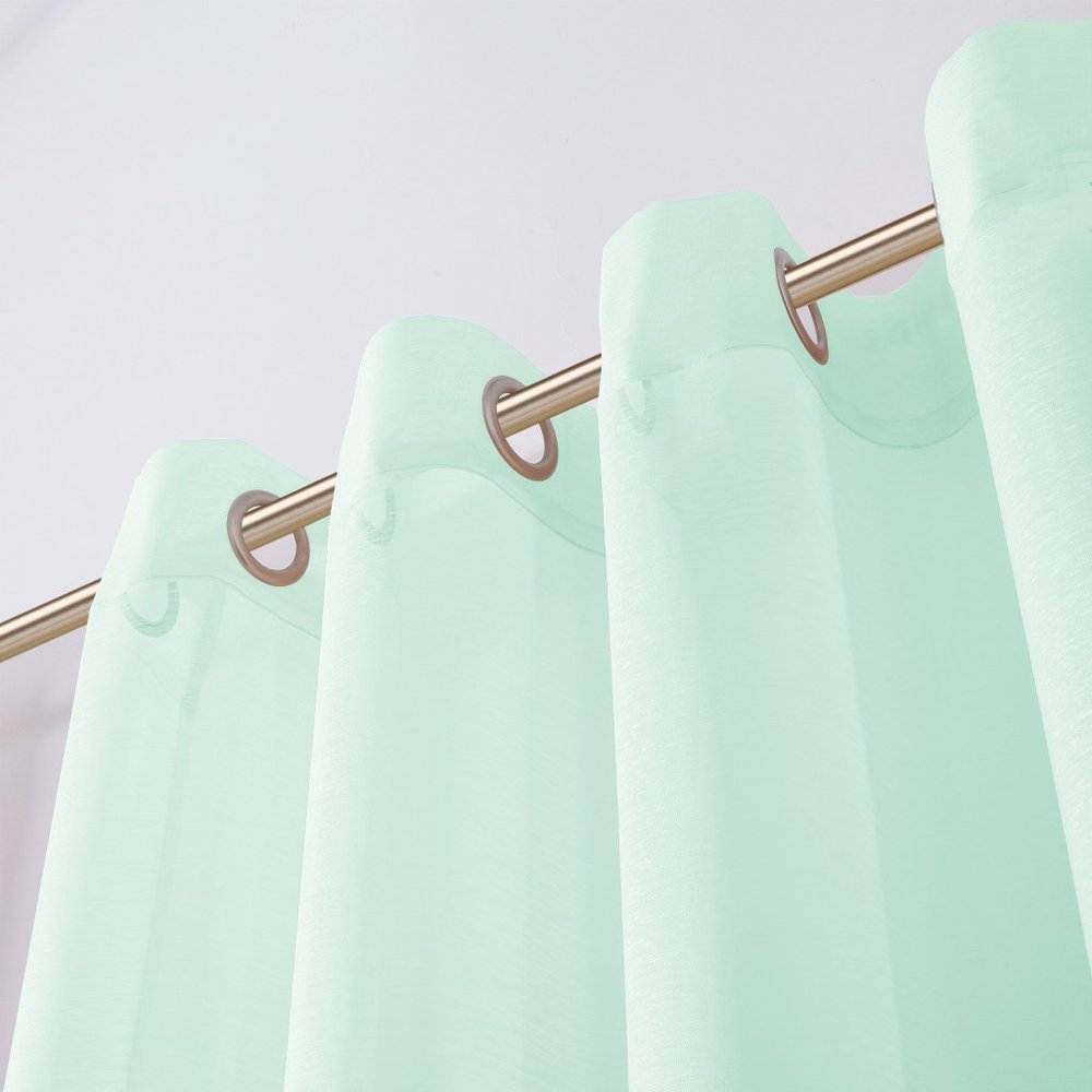 Set of Two 84"  Aqua Solid Modern Window Panels HomeRoots
