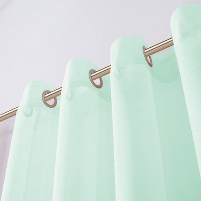 Set of Two 84"  Aqua Solid Modern Window Panels HomeRoots