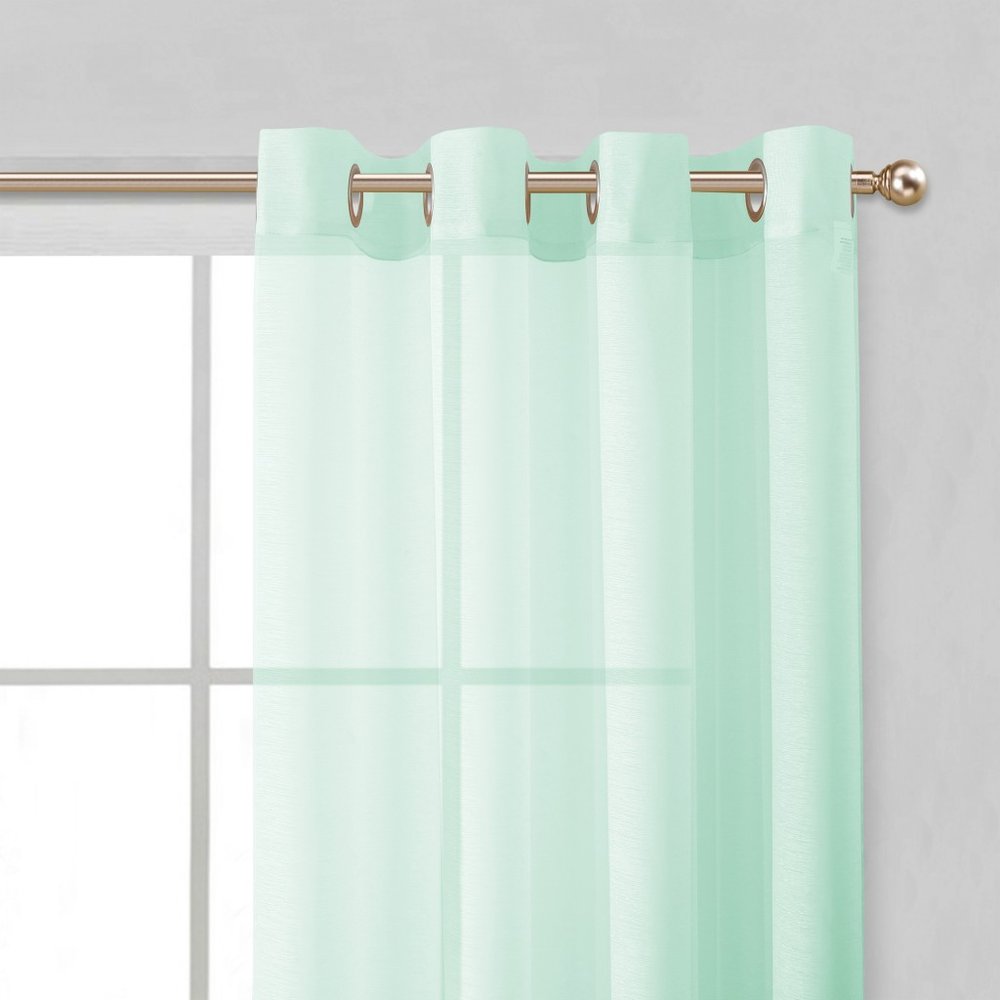 Set of Two 84"  Aqua Solid Modern Window Panels HomeRoots