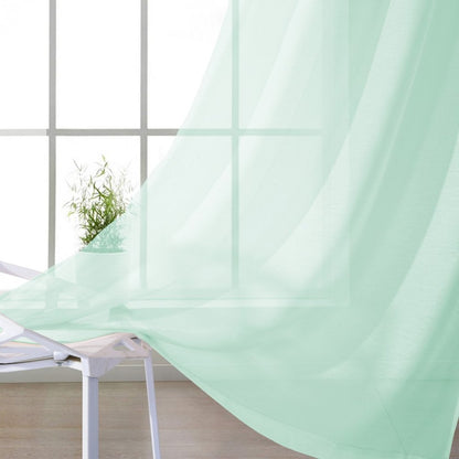 Set of Two 84"  Aqua Solid Modern Window Panels HomeRoots