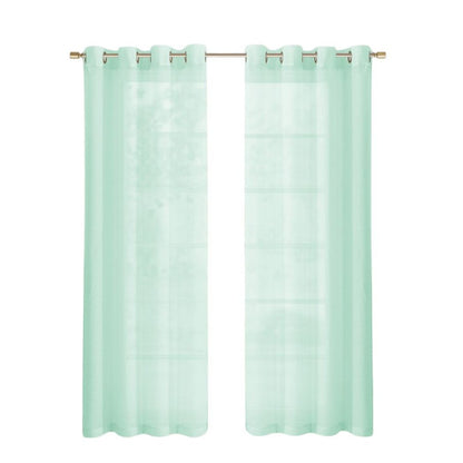 Set of Two 84"  Aqua Solid Modern Window Panels HomeRoots