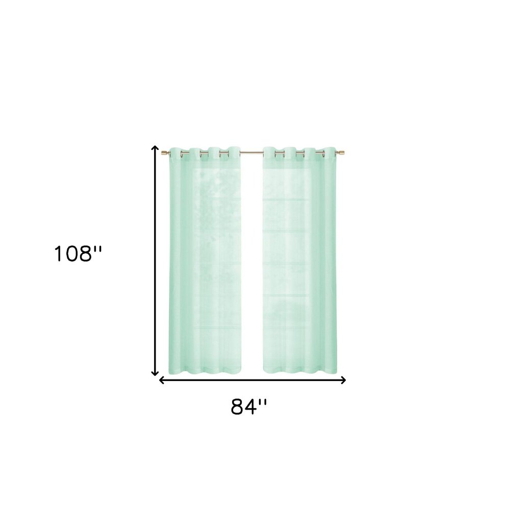 Set of Two 84"  Aqua Solid Modern Window Panels HomeRoots