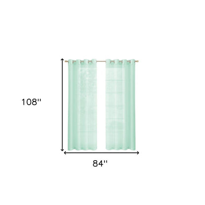 Set of Two 84"  Aqua Solid Modern Window Panels HomeRoots