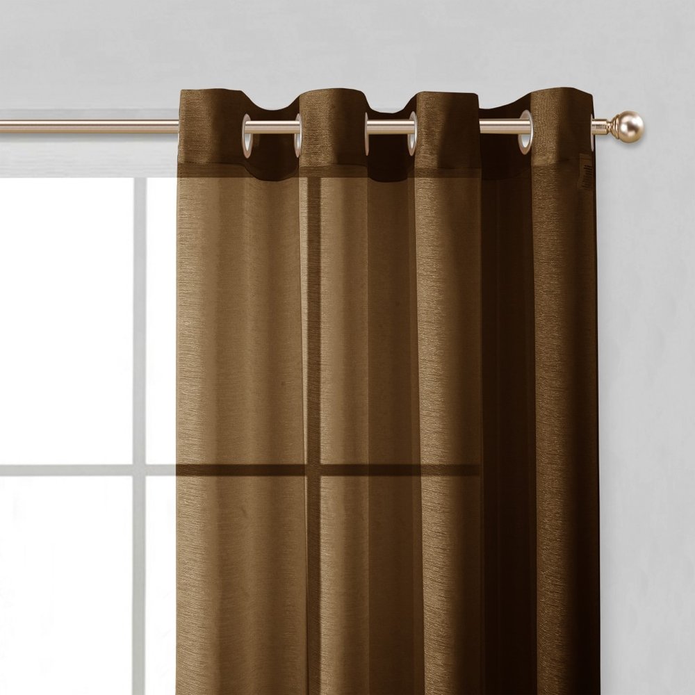 Set of Two 84"  Chocolate Solid Modern Window Panels HomeRoots