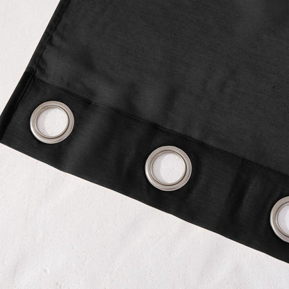Set of Two 84"  Black Solid Modern Window Panels HomeRoots
