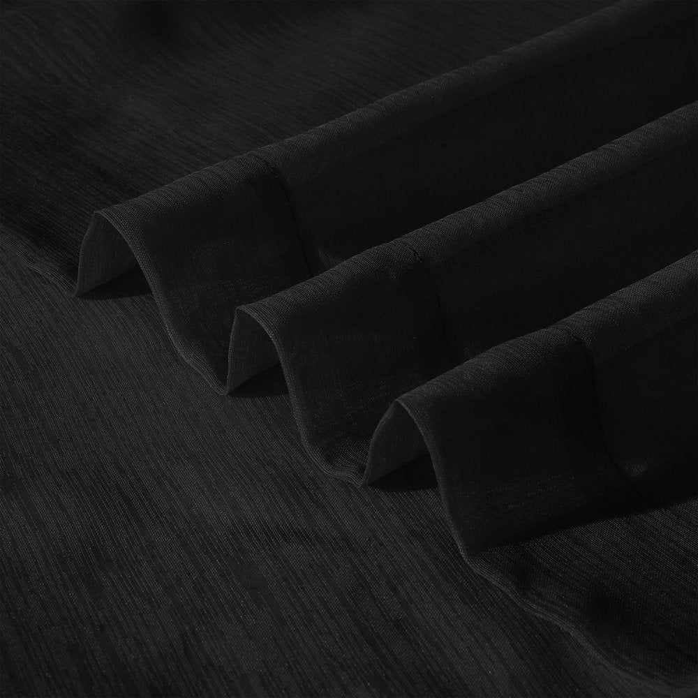 Set of Two 84"  Black Solid Modern Window Panels HomeRoots