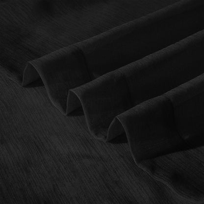 Set of Two 84"  Black Solid Modern Window Panels HomeRoots