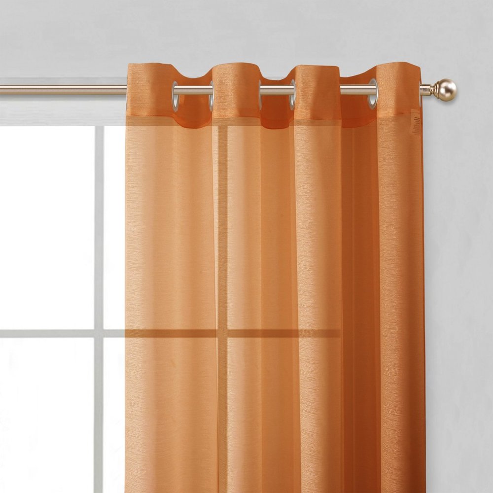 Set of Two 84"  Rust Solid Modern Window Panels HomeRoots
