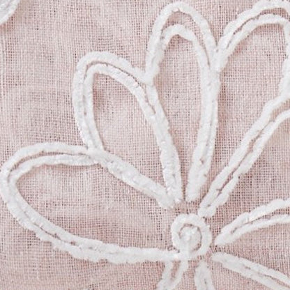 Set of Two 84"  Blush Floral Embroidered Window Panels HomeRoots