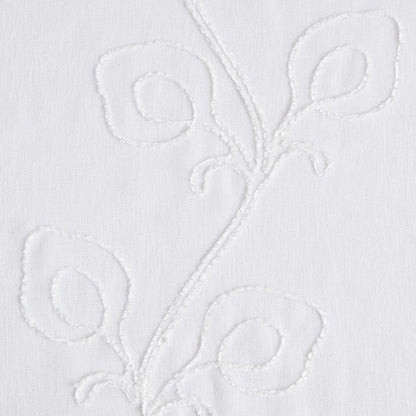 Set of Two 84"  White Boho Embroidered Window Panels HomeRoots