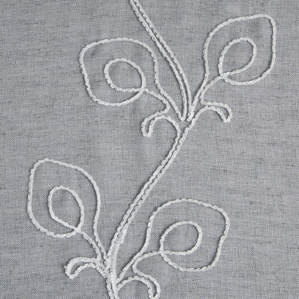 Set of Two 84"  Silver Boho Embroidered Window Panels HomeRoots