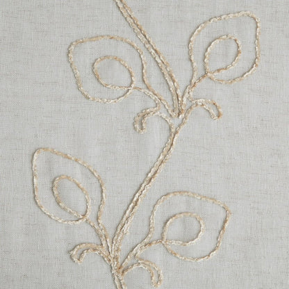 Set of Two 84" Beige Boho Embroidered Window Panels HomeRoots