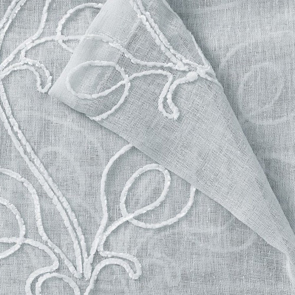 Set of Two 96"  Silver Boho Embroidered Window Panels HomeRoots