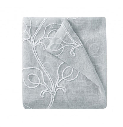 Set of Two 96"  Silver Boho Embroidered Window Panels HomeRoots