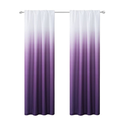Set of Two 84"  Purple Ombre Window Curtain Panels HomeRoots