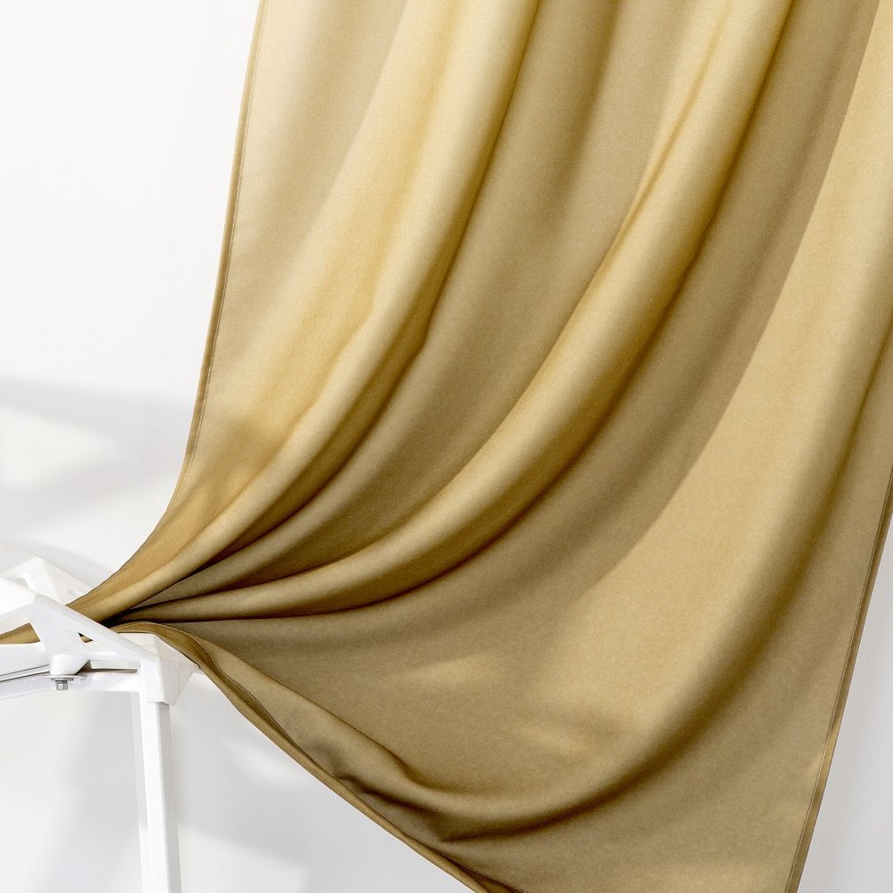 Set of Two 84"  Gold Ombre Shades Window Panels HomeRoots