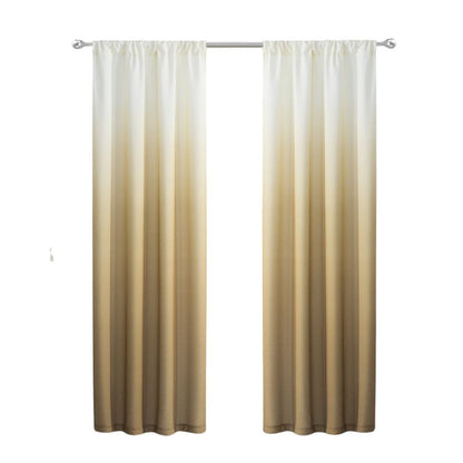Set of Two 84"  Gold Ombre Shades Window Panels HomeRoots
