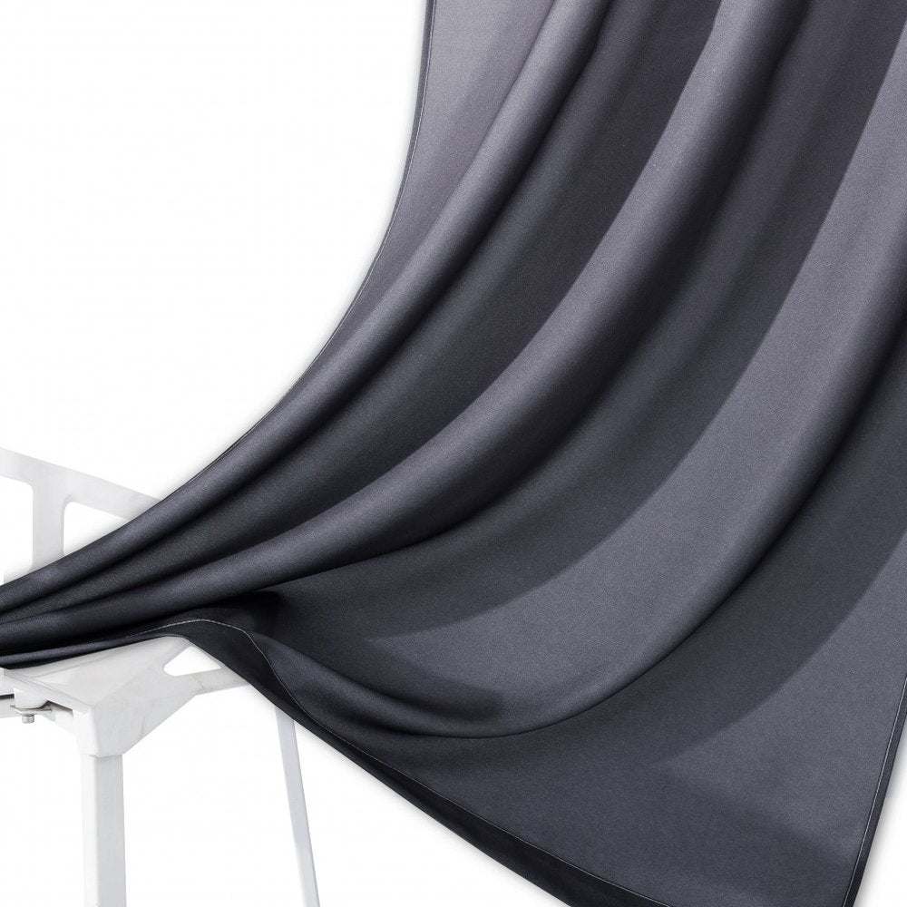 Set of Two 84"  Black Ombre Shades Window Panels — view 12