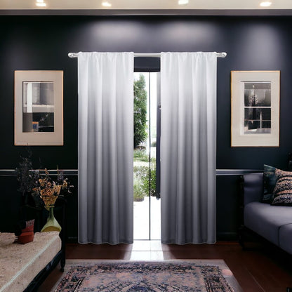 Set of Two 84"  Black Ombre Shades Window Panels HomeRoots