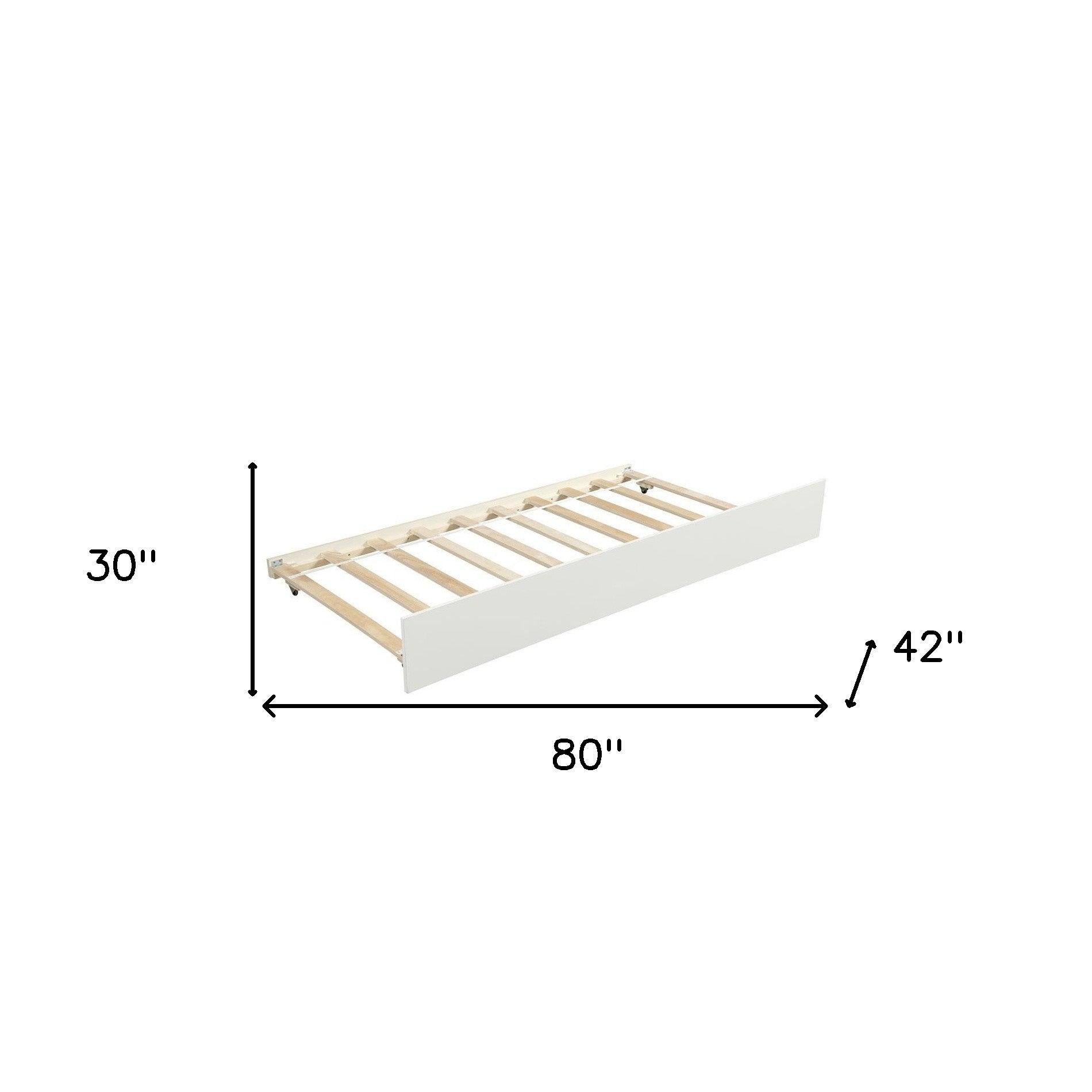 White Twin Bed with Trundle - FurniFindUSA