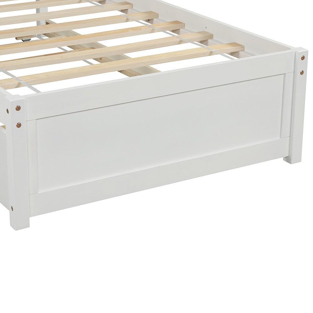 White Twin Bed with Trundle - FurniFindUSA