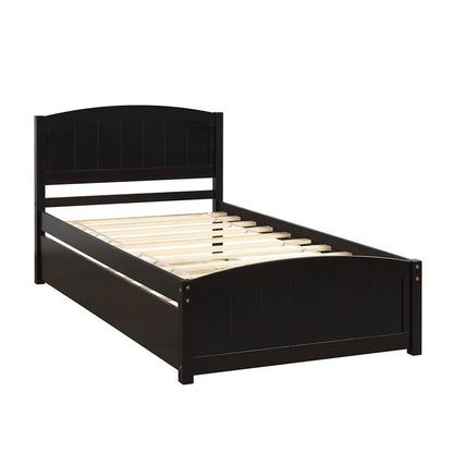 Espresso Twin Bed with Trundle - FurniFindUSA