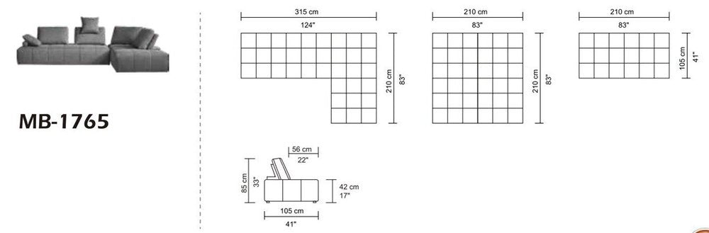 Gray Polyester Modular L Shaped Two Piece Sofa and Chaise Sectional And Toss Pillows HomeRoots