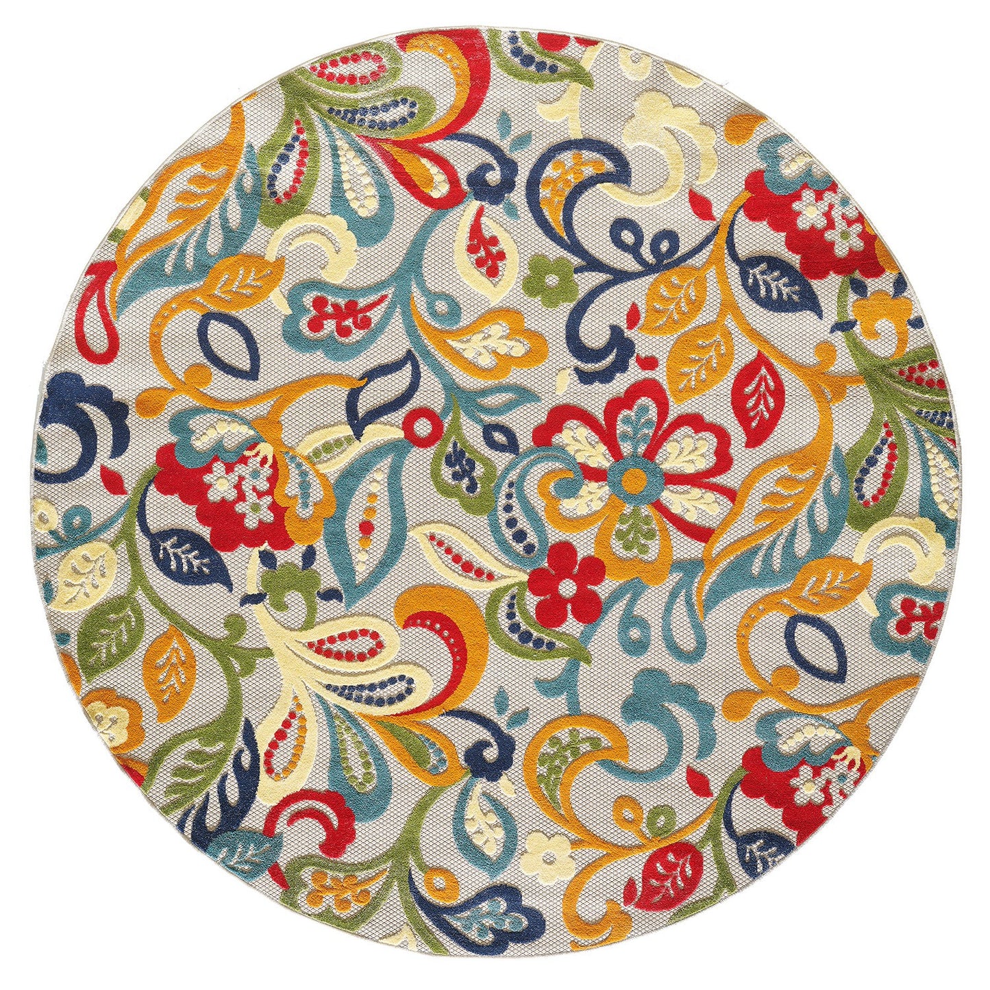 8‚Äô X 10‚Äô Multicolor Jacobean Floral Indoor Outdoor Area Rug