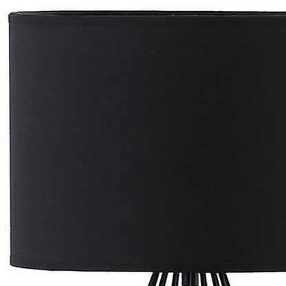 18” Asymmetric Black Cage Metal Table Lamp HomeRoots