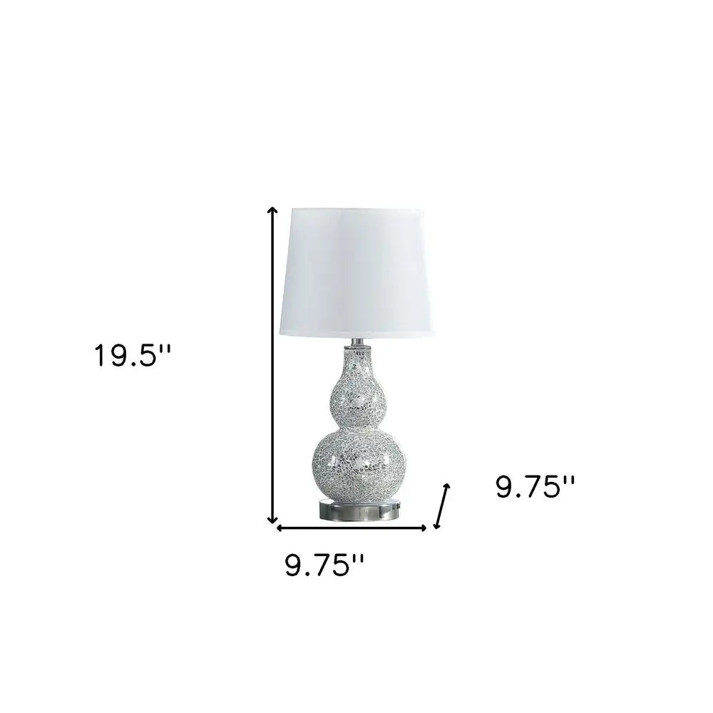 20" White Table Lamp With White Globe Shade HomeRoots