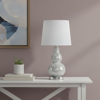 20" White Table Lamp With White Globe Shade HomeRoots