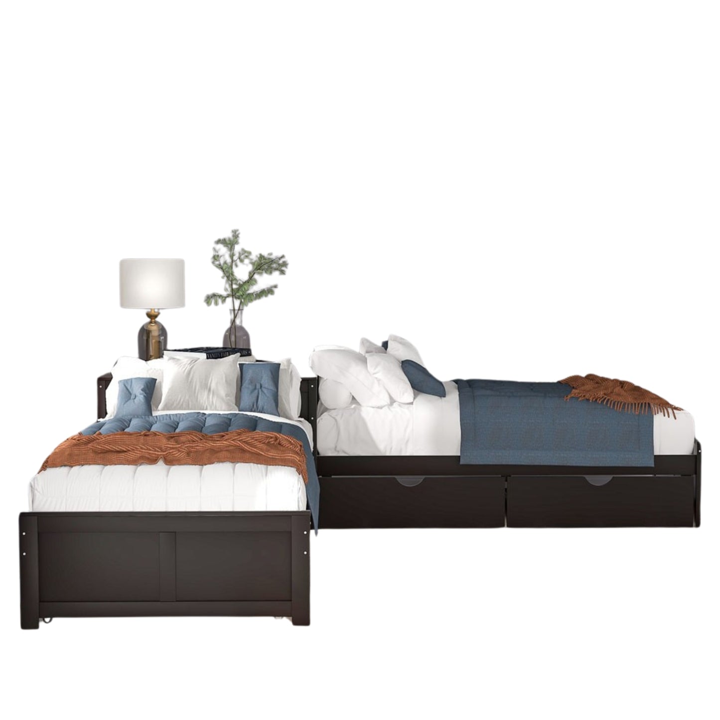 Espresso Twin Bed with Trundle
