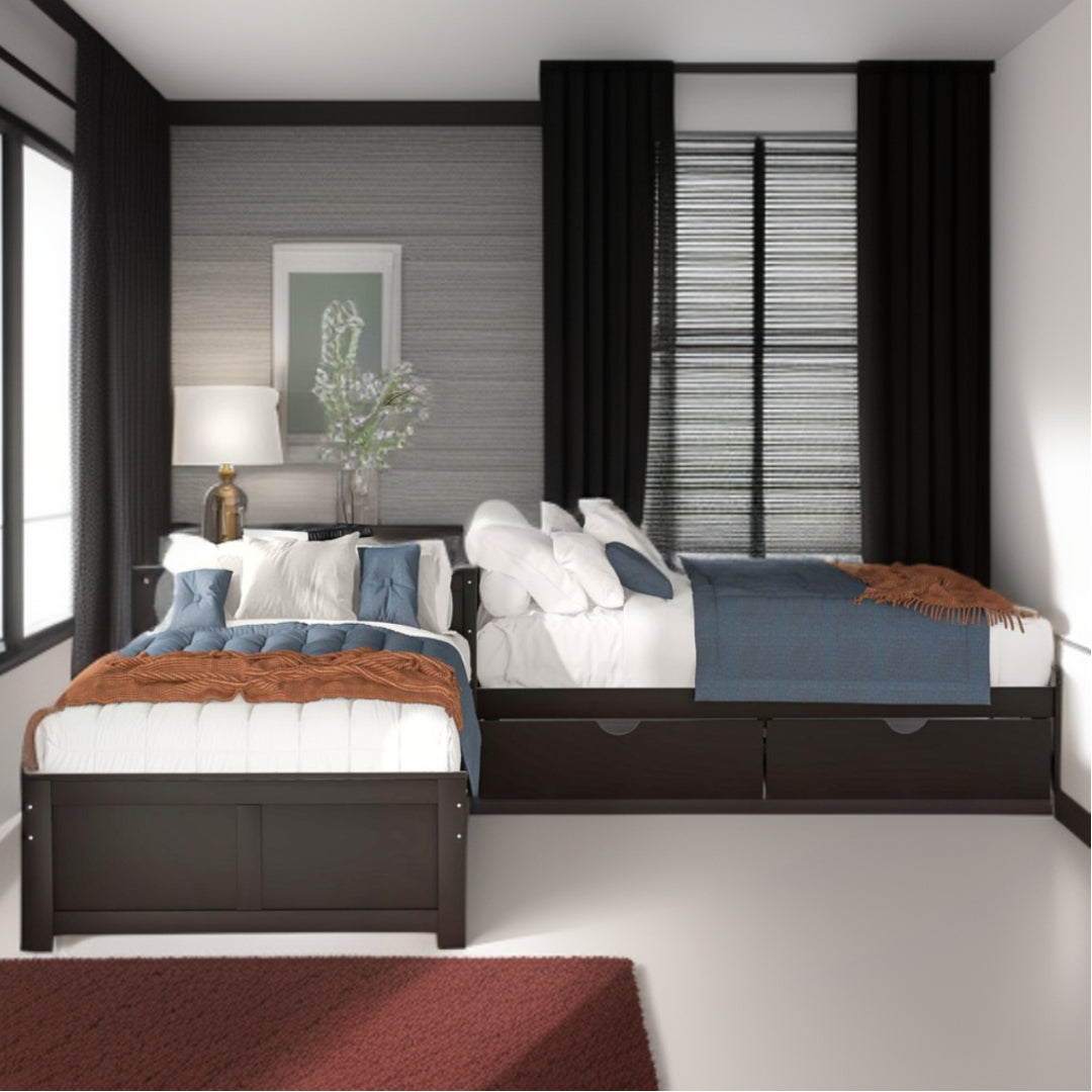 Espresso Twin Bed with Trundle