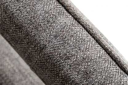 34" Dark Gray And Silver Fabric Arm Chair HomeRoots