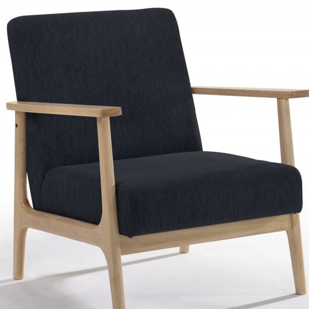 24" Black And Brown Upholstered Arm Chair HomeRoots