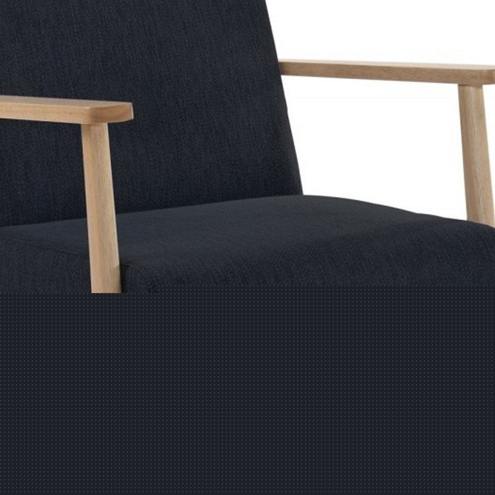 24" Black And Brown Upholstered Arm Chair HomeRoots